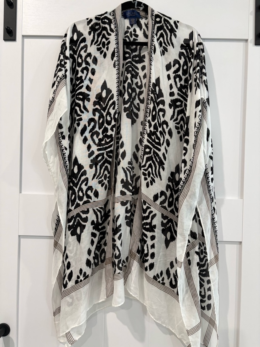 Rachel Roy Black and White Printed Top